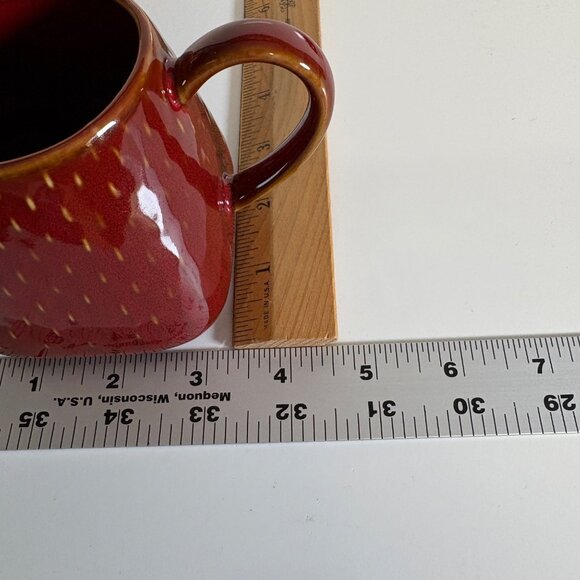 Ruff Hewn Stoneware Stitch Brick Red Cream & Sugar, Salt & Pepper Shakers 5 pcs - Picture 7 of 10